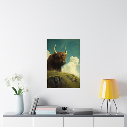 Highland Cow Whimsical Fine Art Print