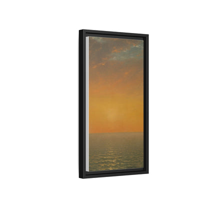John Frederick Kensett : Sunset on the Sea (1872) - Museum Collection - Framed Canvas Print