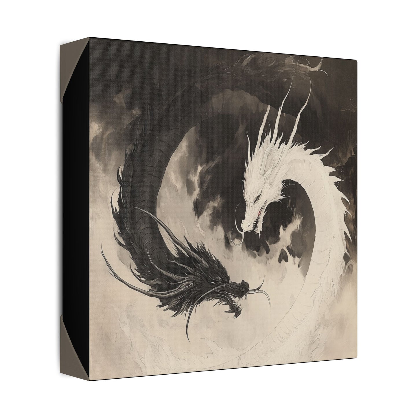 Yin & Yang - Dragon Art Collection -  Fine Art Print on Canvas