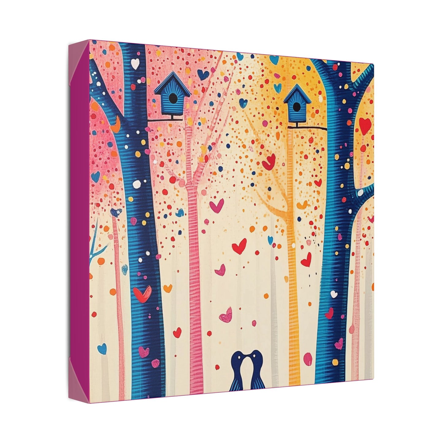 Little Love Birds - Delight in Nature Series - Fine Art Print on Canvas