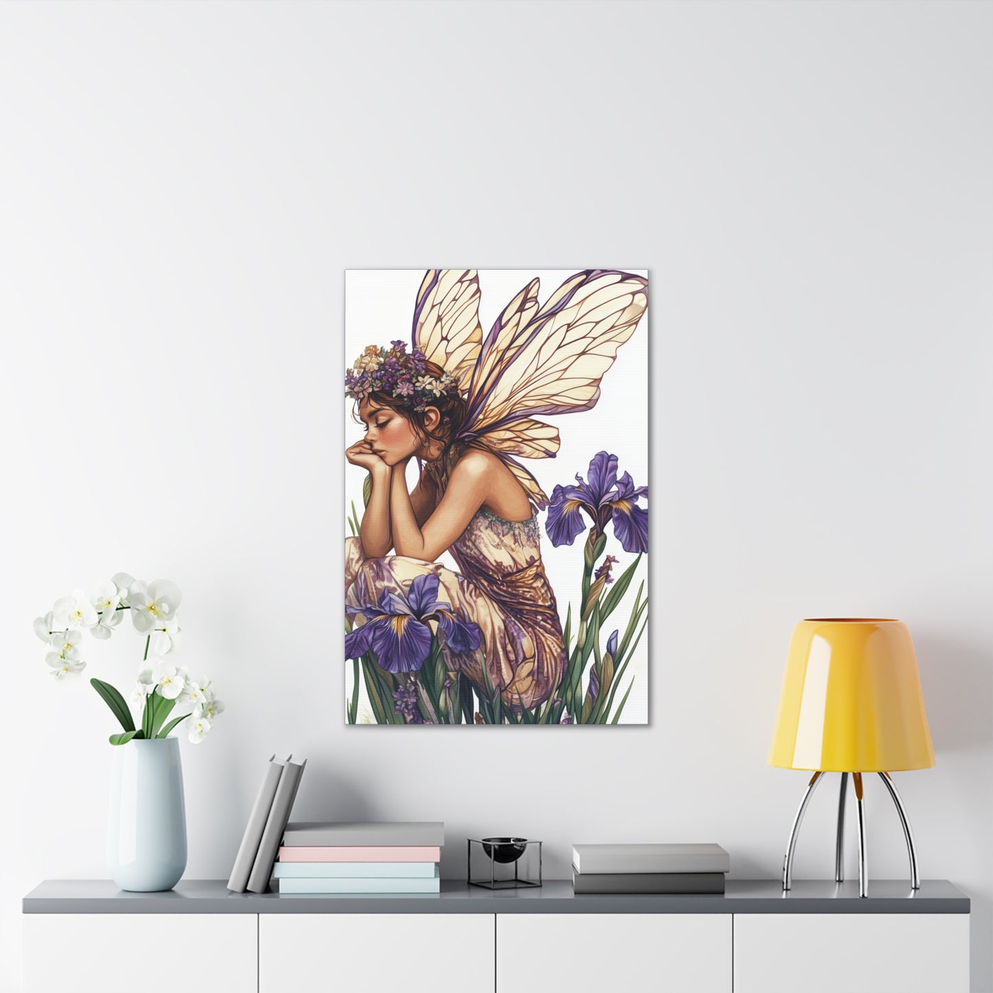 Iris You Were Here - Flowers & Fairies Collection - Fine Art Print on Canvas