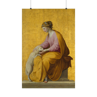 Virtues Art - Meekness - Fine Art Print - Elegant - Vertical Poster - Vintage Art Print