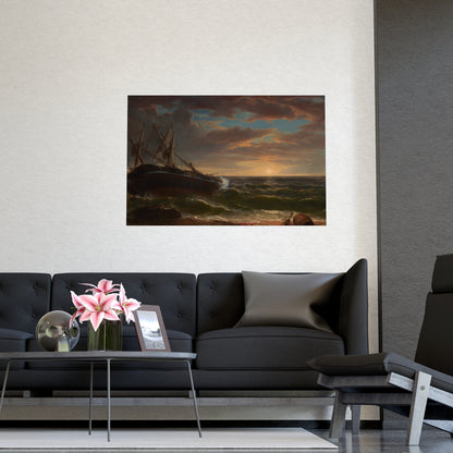 The Stranded Ship - Maritime Drama Fine Art Poster