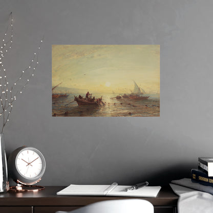 Tuna Fishing at Sunrise Marseilles - Maritime Fine Art Poster
