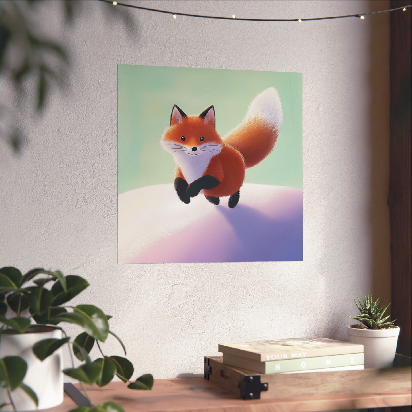 Playful Fox  - Whimsical Animals Wall Art - Cute Animal Posters -  Love Foxes - Vertical Poster