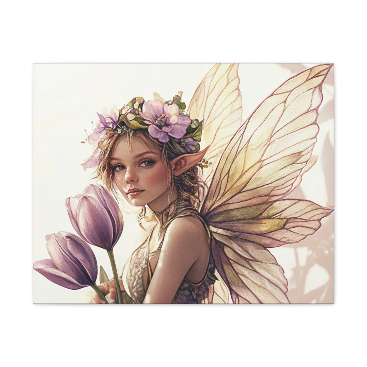 Tuesdays are for Tulips - Flowers & Fairies Collection - Fine Art Print on Canvas