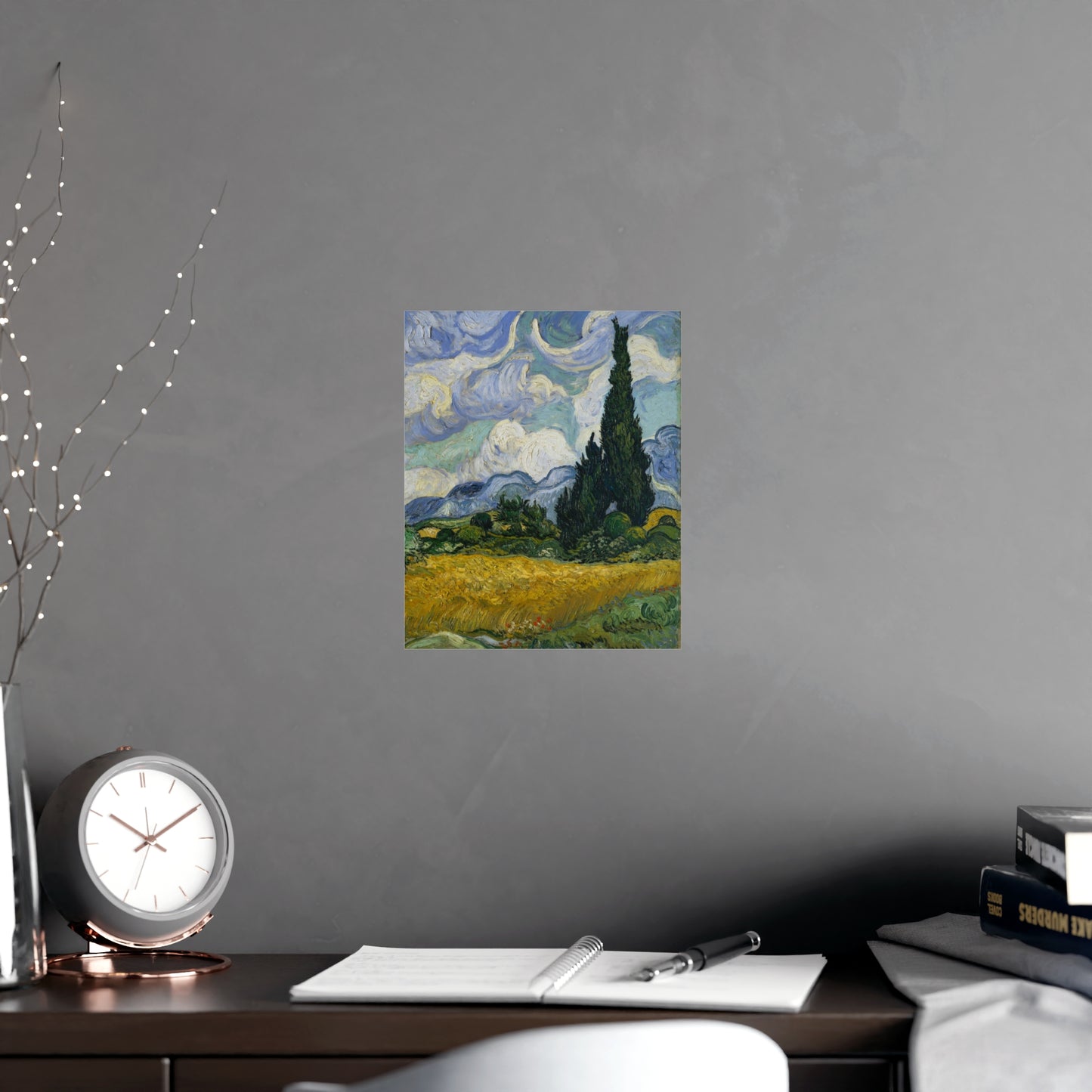 Van Gogh - Wheat Field with Cypresses - Museum Collection - Fine Art Poster