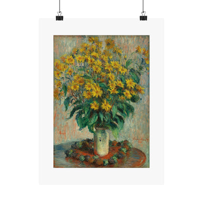 Claude Monet - Jerusalem Artichokes Painting - Fine Art Print - Vertical Poster - Floral Art Décor