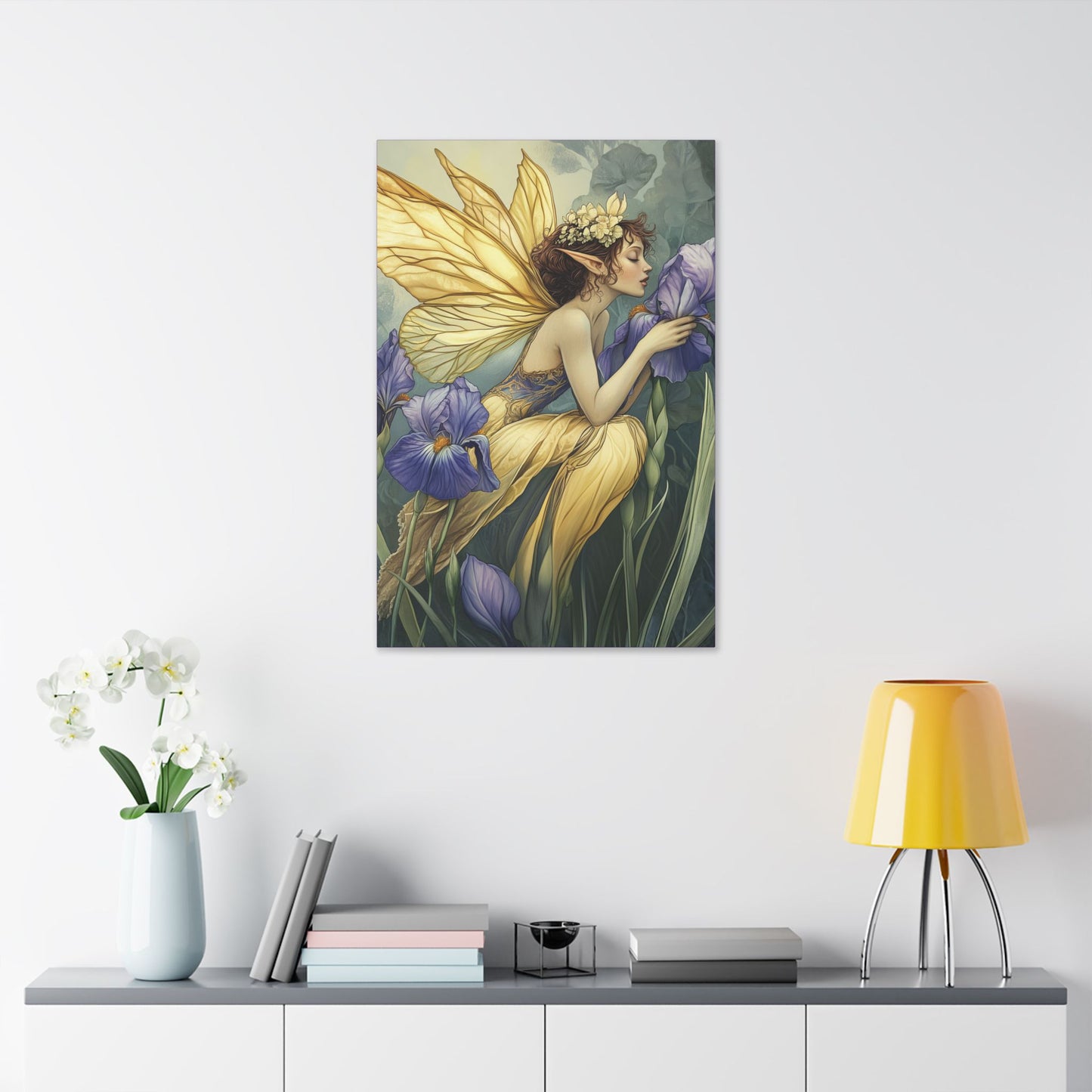 Iris You Were Here - Flowers & Fairies Collection - Fine Art Print on Canvas