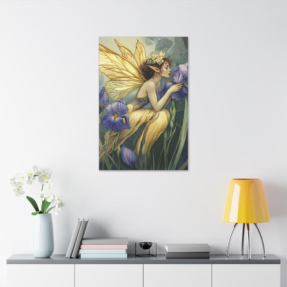 Iris You Were Here - Flowers & Fairies Collection - Fine Art Print on Canvas