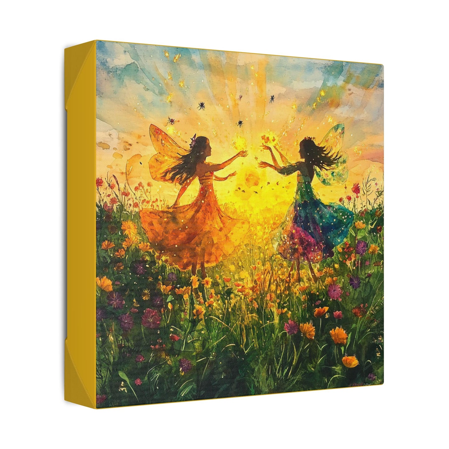 Waking the Sun - Fairies & Flowers Collection - Wall Art - on Canvas