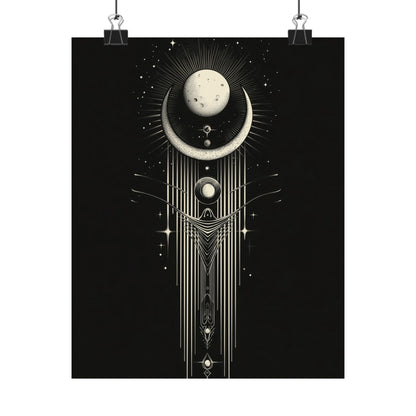Guided by the Moon - Fine Art Print - Cosmic Poster - Celestial Wall Art - Astronomy Lovers - Space - Ethereal