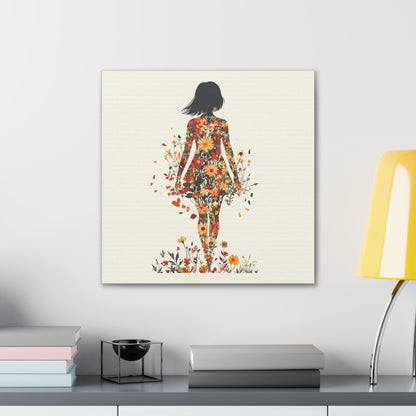 You Belong Among the Wildflowers  - Flower Girl - Print on Canvas