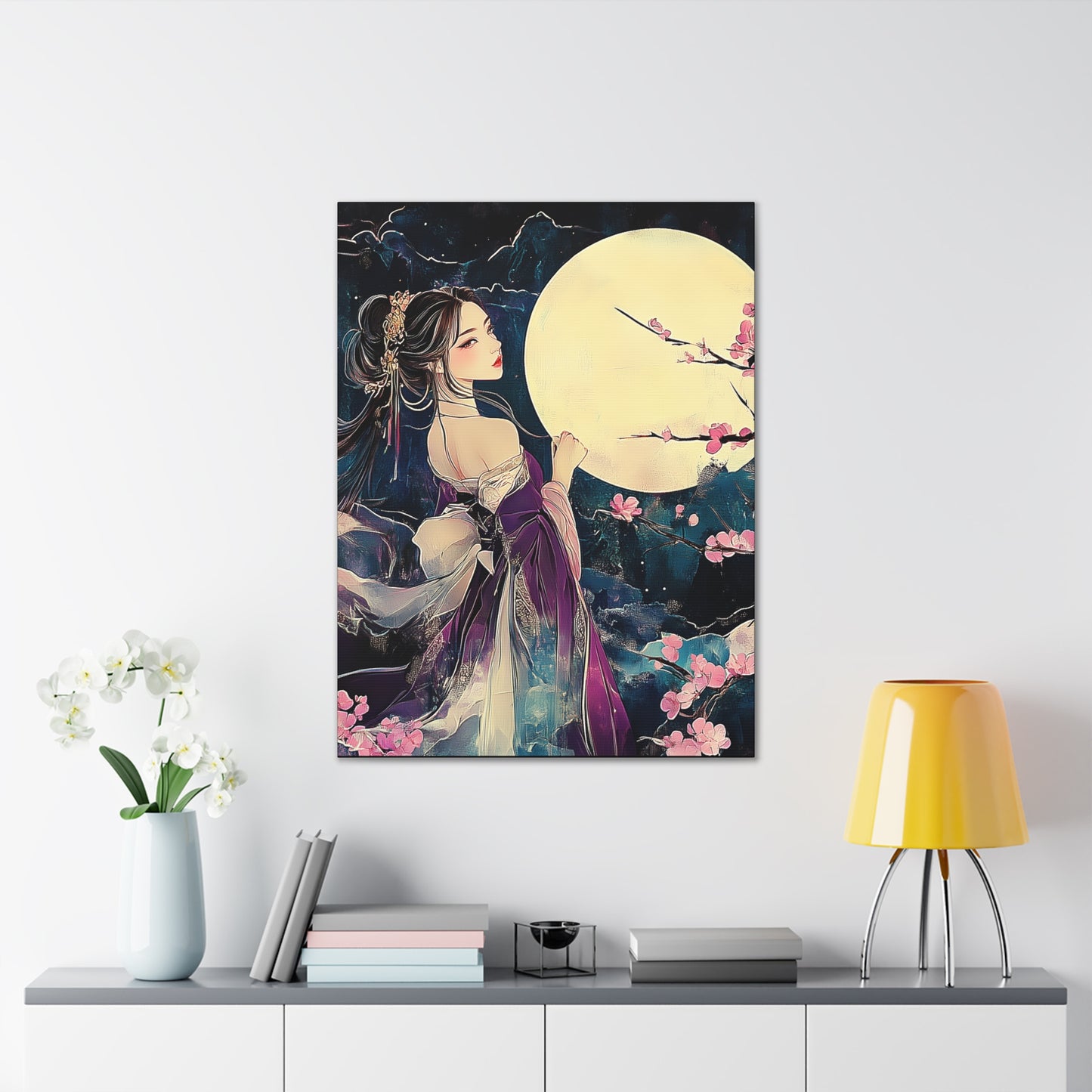 Thinking of You in the Moonlight - Fine Art Print - Wall Art on Canvas