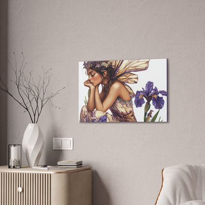 Iris You Were Here - Flowers & Fairies Collection - Fine Art Print on Canvas