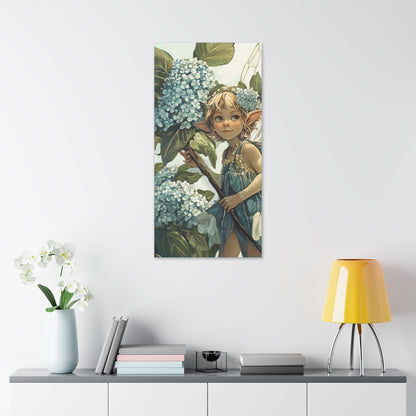 Blue Hydrangea - Flowers & Fairies Collection - Fine Art Print on Canvas