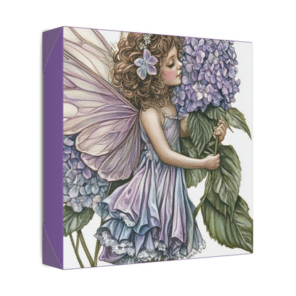 Purple Hydrangea - Flowers & Fairies Collection - Fine Art Print on Canvas