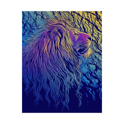 Lion Heart - Fine Art Print - Whimsical Animals - Nature Posters - Vibrant Wall Art for Animal Lovers