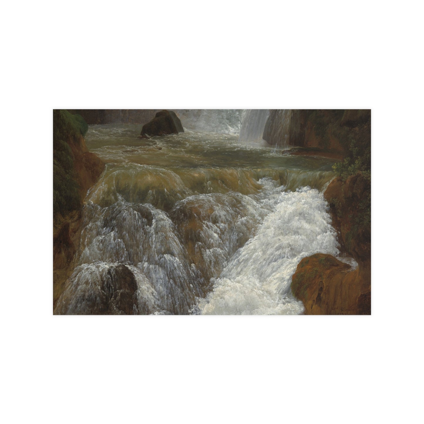 Waterfalls at Tivoli - Italian Landscape Fine Art Poster