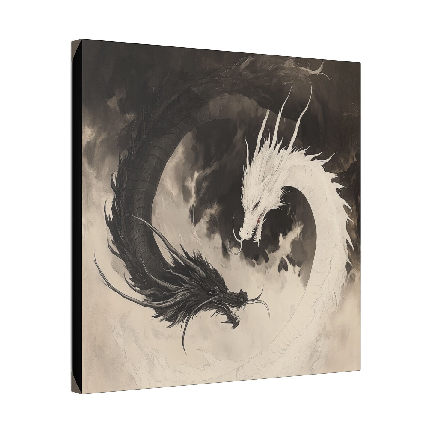 Yin & Yang - Dragon Art Collection -  Fine Art Print on Canvas