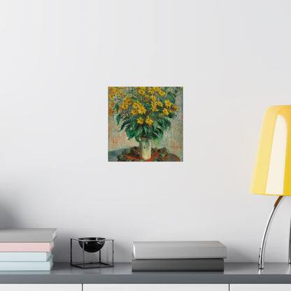 Claude Monet - Jerusalem Artichokes Painting - Fine Art Print - Vertical Poster - Floral Art Décor