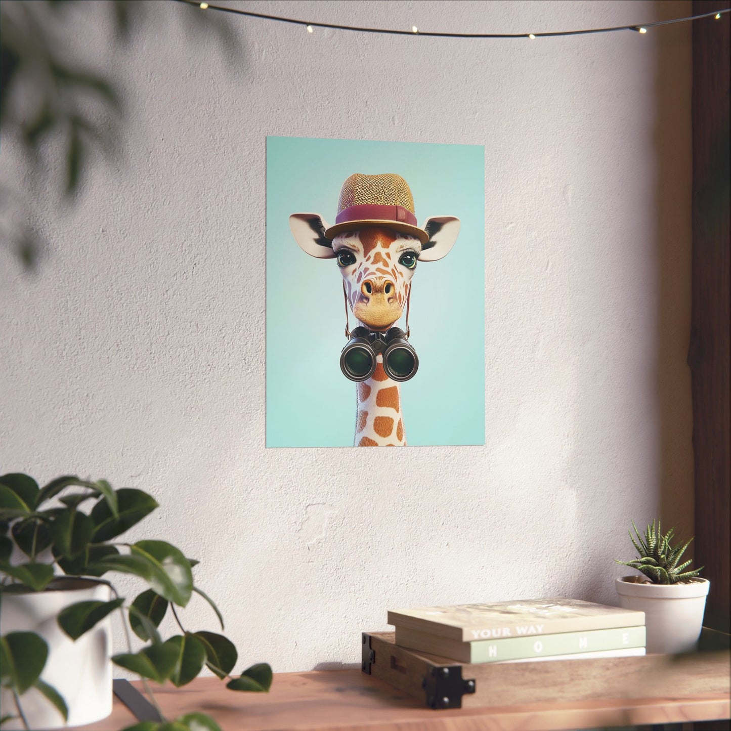 Adventure Awaits - His & Hers Giraffe Fine Art Prints (II) - Whimsical Animals - Wall Art -  Fine Art Prints - Home Décor