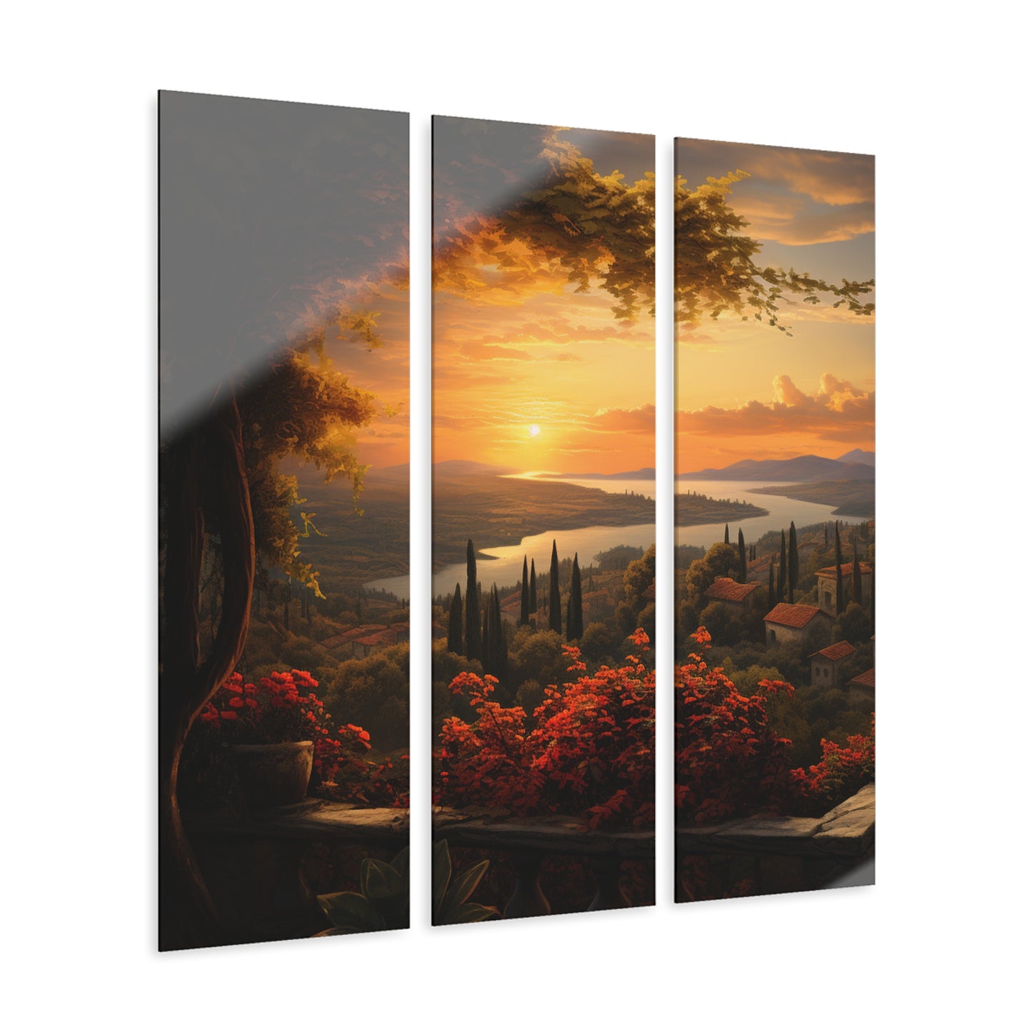 Sangria Sunset - Acrylic Prints (Triptych)