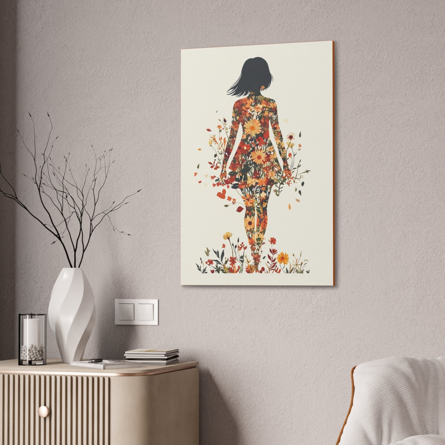 You Belong Among the Wildflowers  - Flower Girl - Print on Canvas