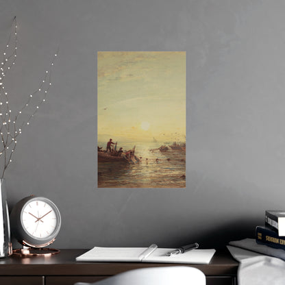 Tuna Fishing at Sunrise Marseilles - Maritime Fine Art Poster