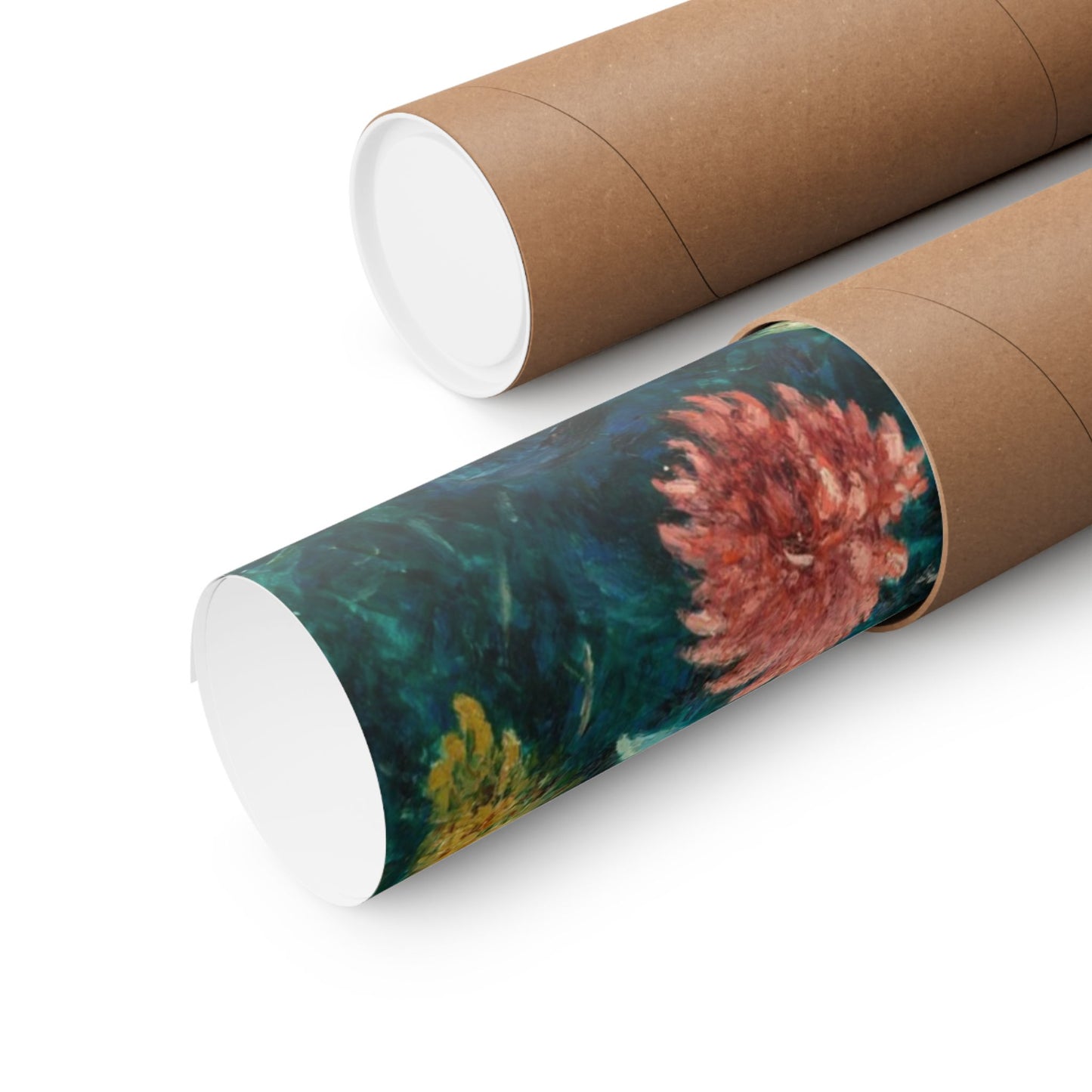 Dahlias Vintage Botanical Fine Art Print