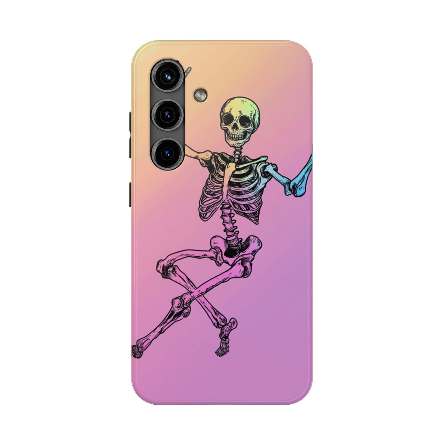 Good Vibes Only Skeleton - Hard Shell Phone Case - Tough Phone Cases - iPhone 16, iPhone 15, iPhone Pro, Samsung Galaxy S24, S23, S22