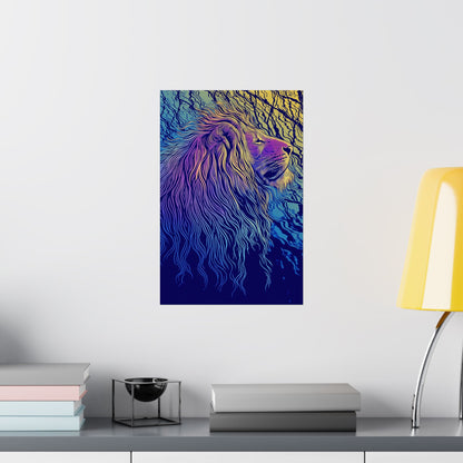Lion Heart - Fine Art Print - Whimsical Animals - Nature Posters - Vibrant Wall Art for Animal Lovers