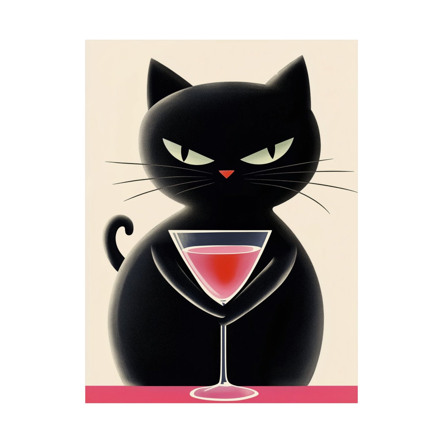 Yes, I'm Judging You - Cat Café Series - Black Cat Poster - Stylish Wall Art for Cat Lovers