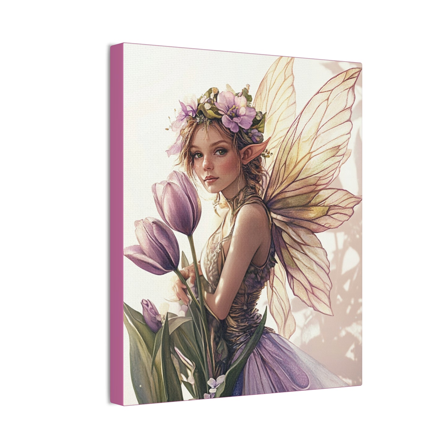 Tuesdays are for Tulips - Flowers & Fairies Collection - Fine Art Print on Canvas