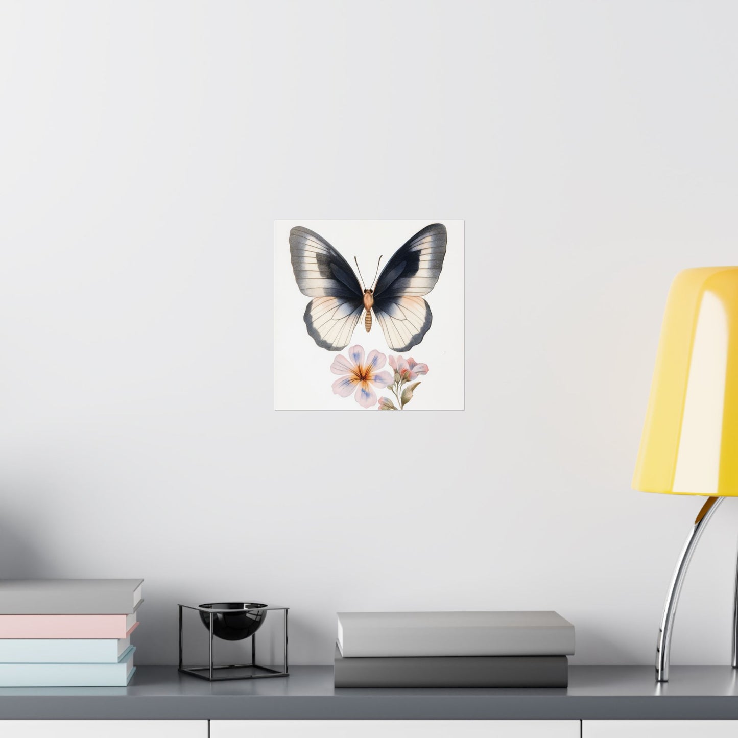 Vintage Butterfly Botanical Print - Matte Vertical Poster - Elegant Wall Art for Nature Lovers