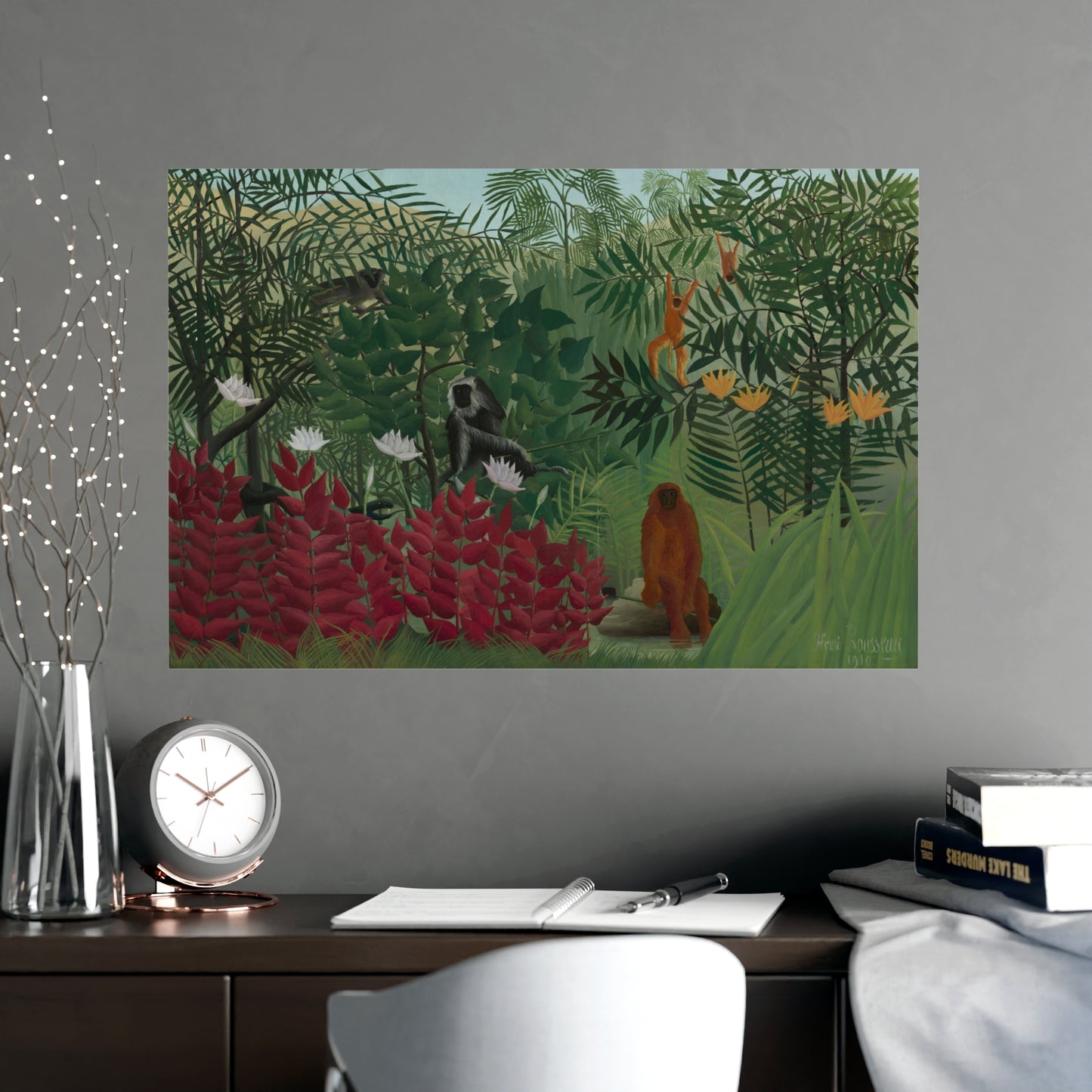 Tropical Forest with Monkeys - Rousseau Fine Art Poster