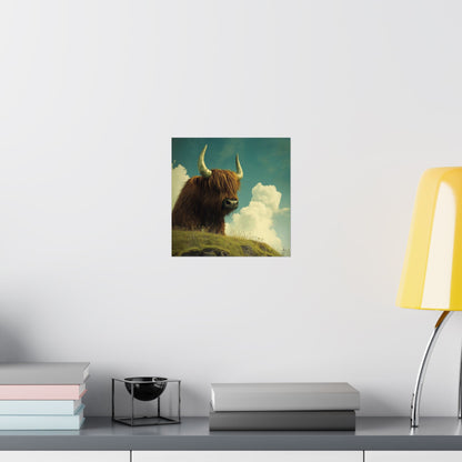Highland Cow Whimsical Fine Art Print