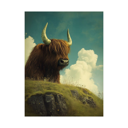 Highland Cow Whimsical Fine Art Print