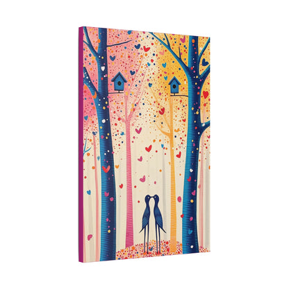 Little Love Birds - Delight in Nature Series - Fine Art Print on Canvas