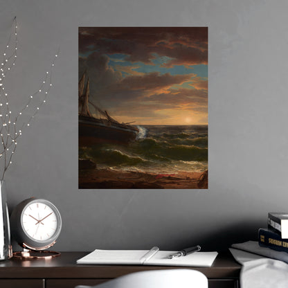 The Stranded Ship - Maritime Drama Fine Art Poster