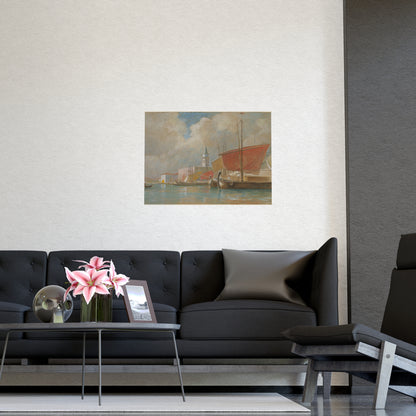 Shipping Along the Molo Venice - Canaletto Fine Art Poster