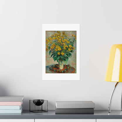 Claude Monet - Jerusalem Artichokes Painting - Fine Art Print - Vertical Poster - Floral Art Décor