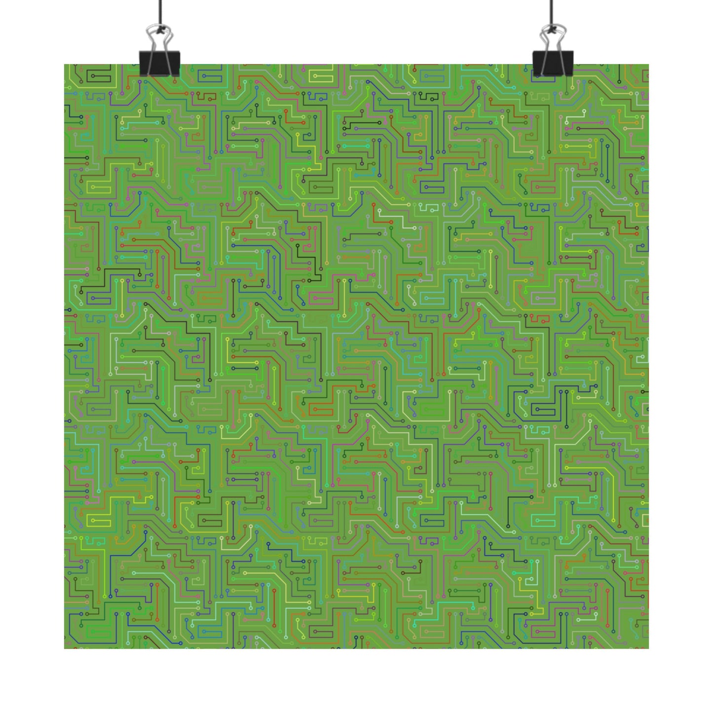 Circuit Board Art Print - Multi-color - Tech- Vertical Poster - Modern Wall Art