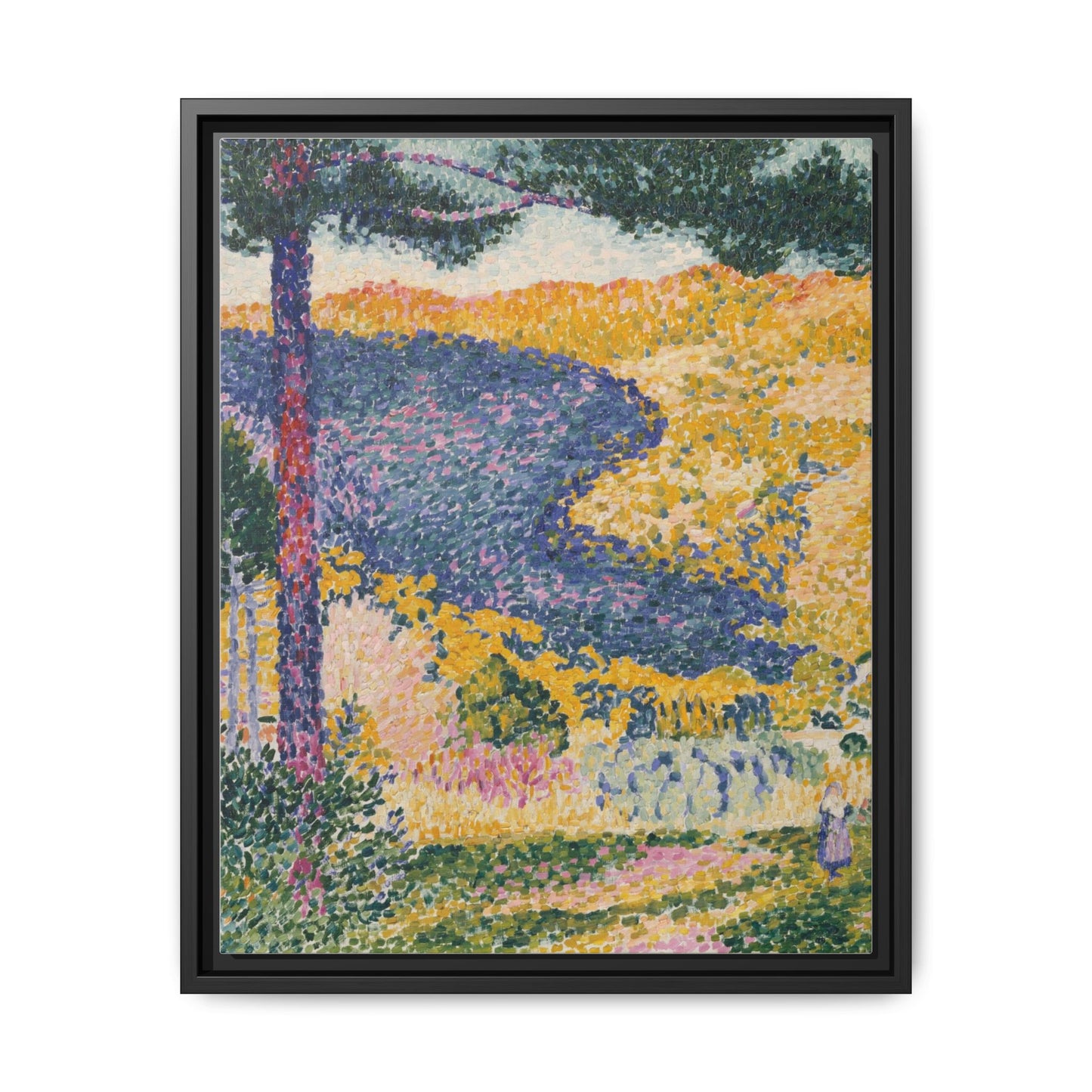 Valley with Fir Shade on the Mountain - Museum Collection - Framed Canvas Print