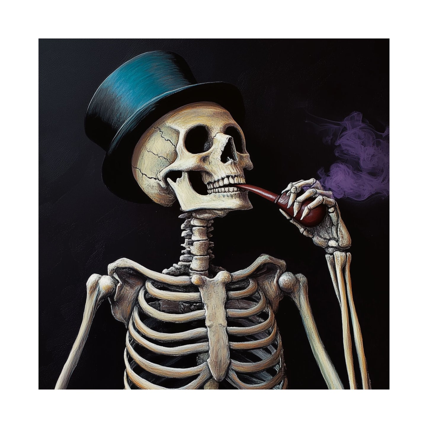 Dapper Skeleton Portrait Poster - Gothic Posters - Vertical Poster - Perfect for Halloween Party Décor