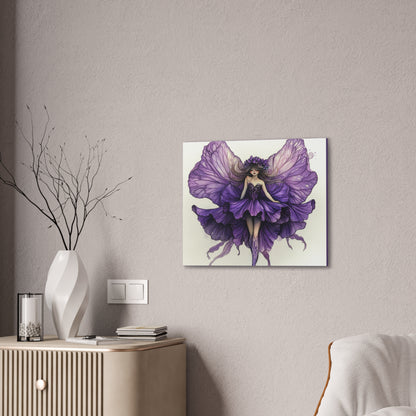A Violet Affair - Fairies & Flowers Collection - Wall Art - on Canvas