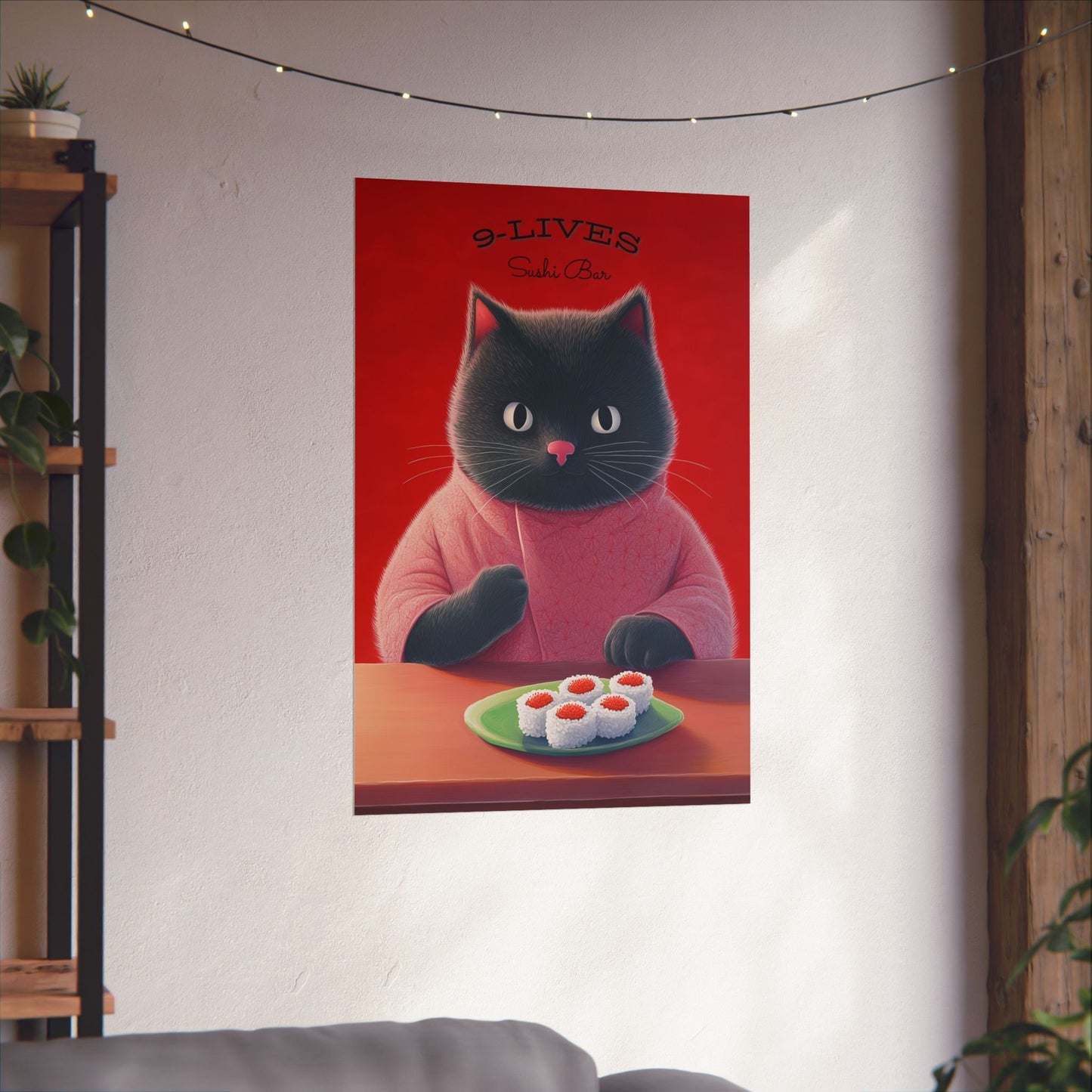 9 Lives Sushi Bar Art Print - Matte Vertical Posters