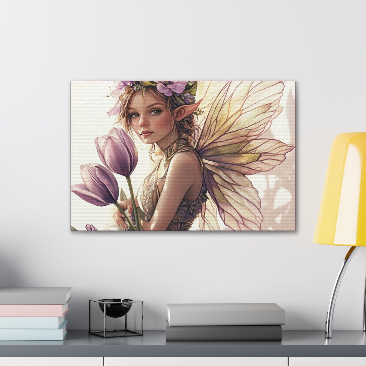 Tuesdays are for Tulips - Flowers & Fairies Collection - Fine Art Print on Canvas
