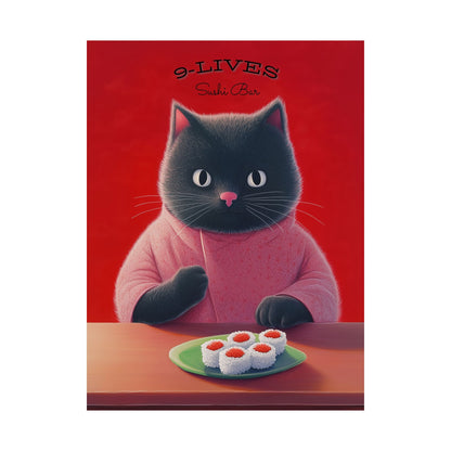 9 Lives Sushi Bar Art Print - Matte Vertical Posters