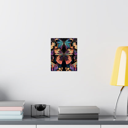Vibrant Boho Butterflies Fine Art Pint - Matte Poster - Colorful Wall Art for Nature Lovers